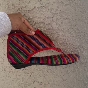 Vibrant Multicolor Striped Peruvian Women's Sandals